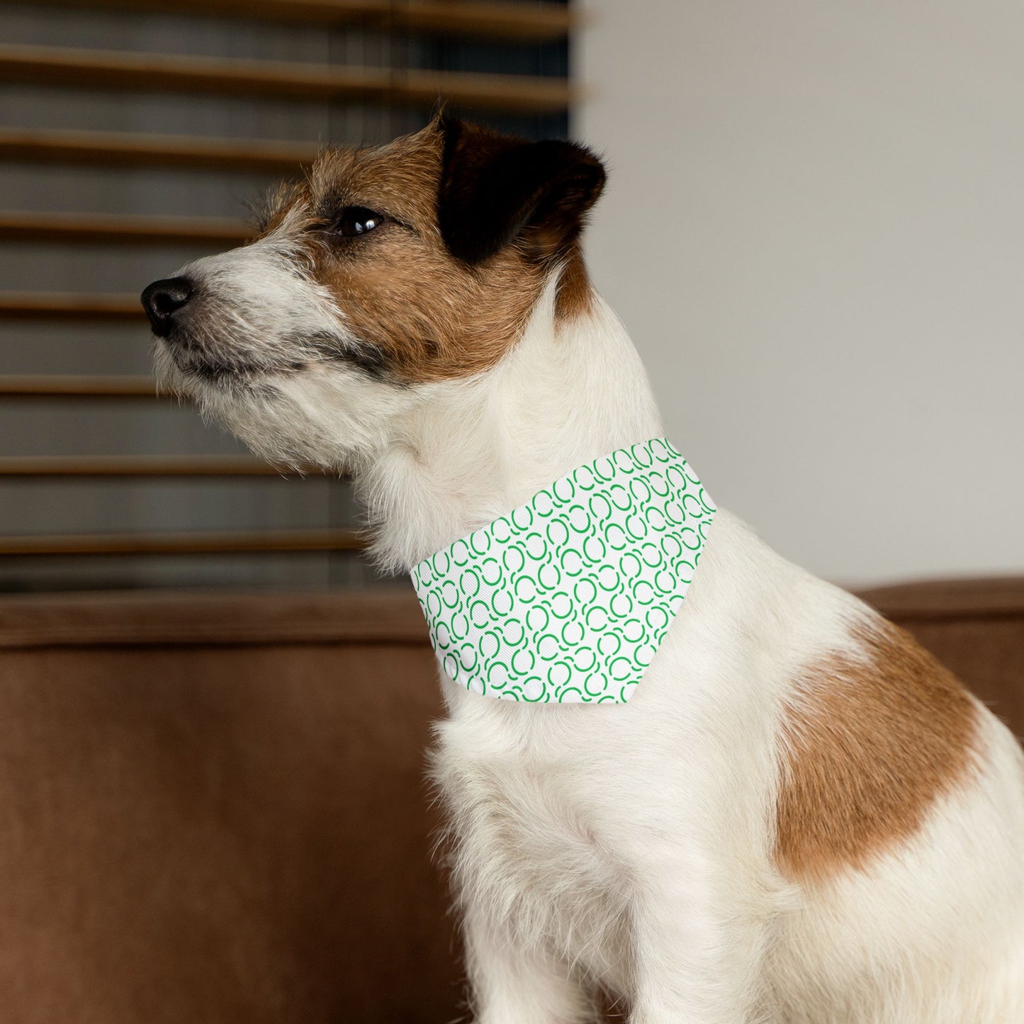 Pet Bandana Pattern Green