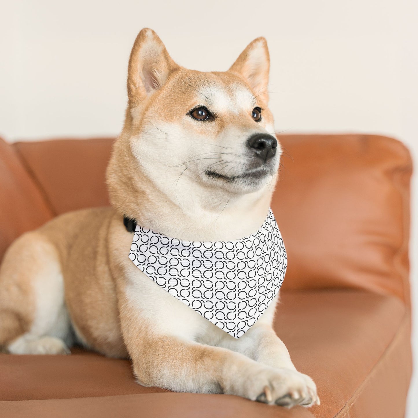 Pet Bandana Pattern White