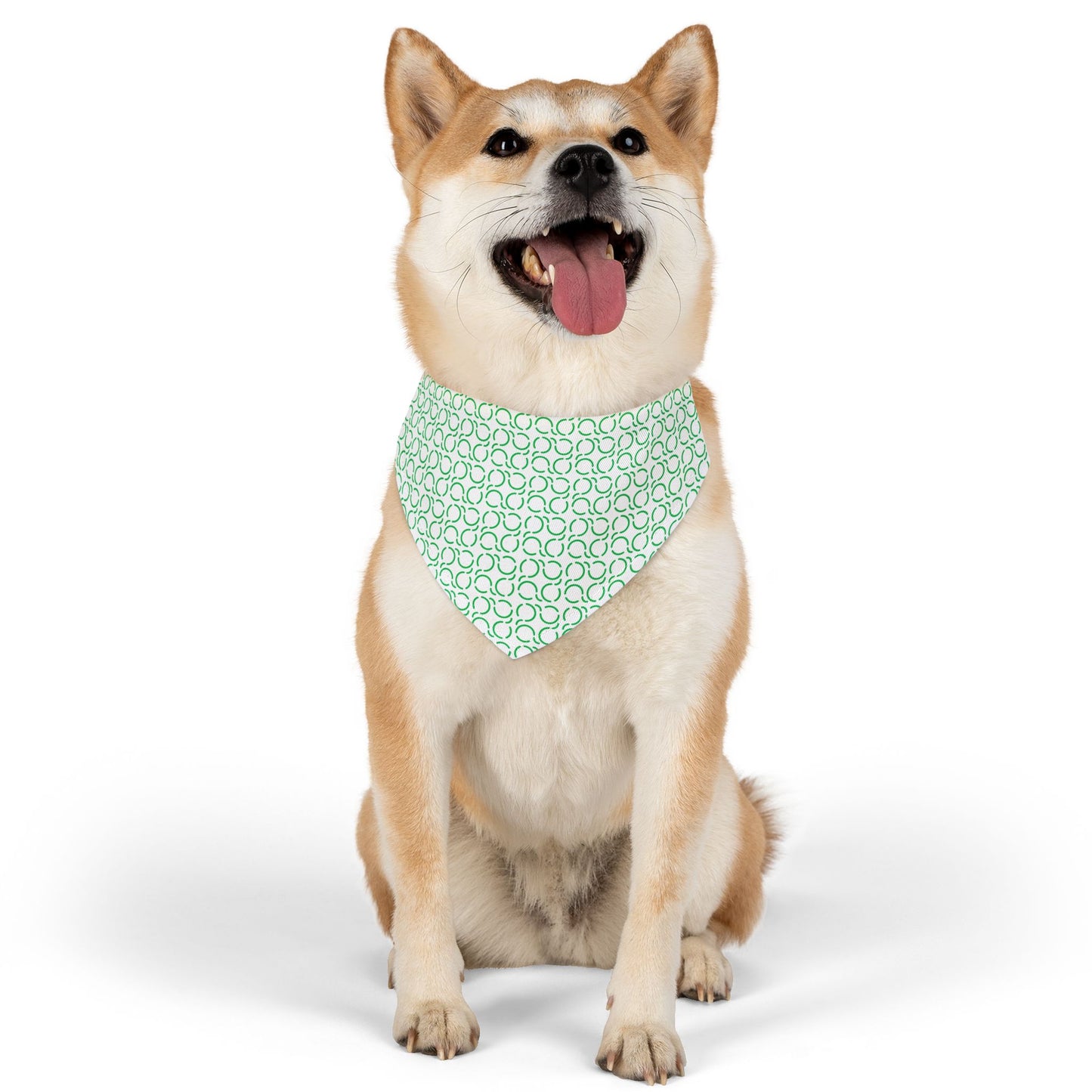 Pet Bandana Pattern Green