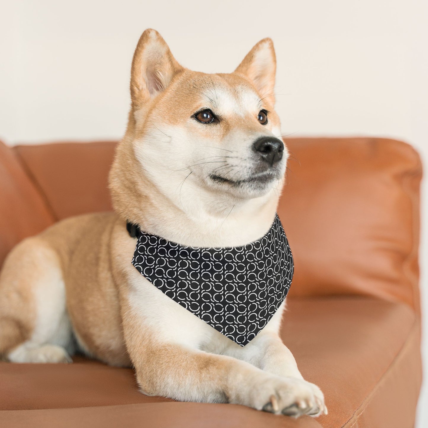 Pet Bandana Pattern Black