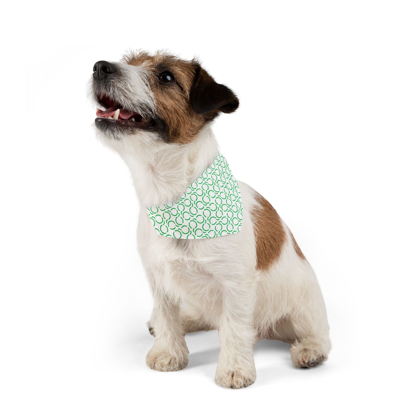 Pet Bandana Pattern Green