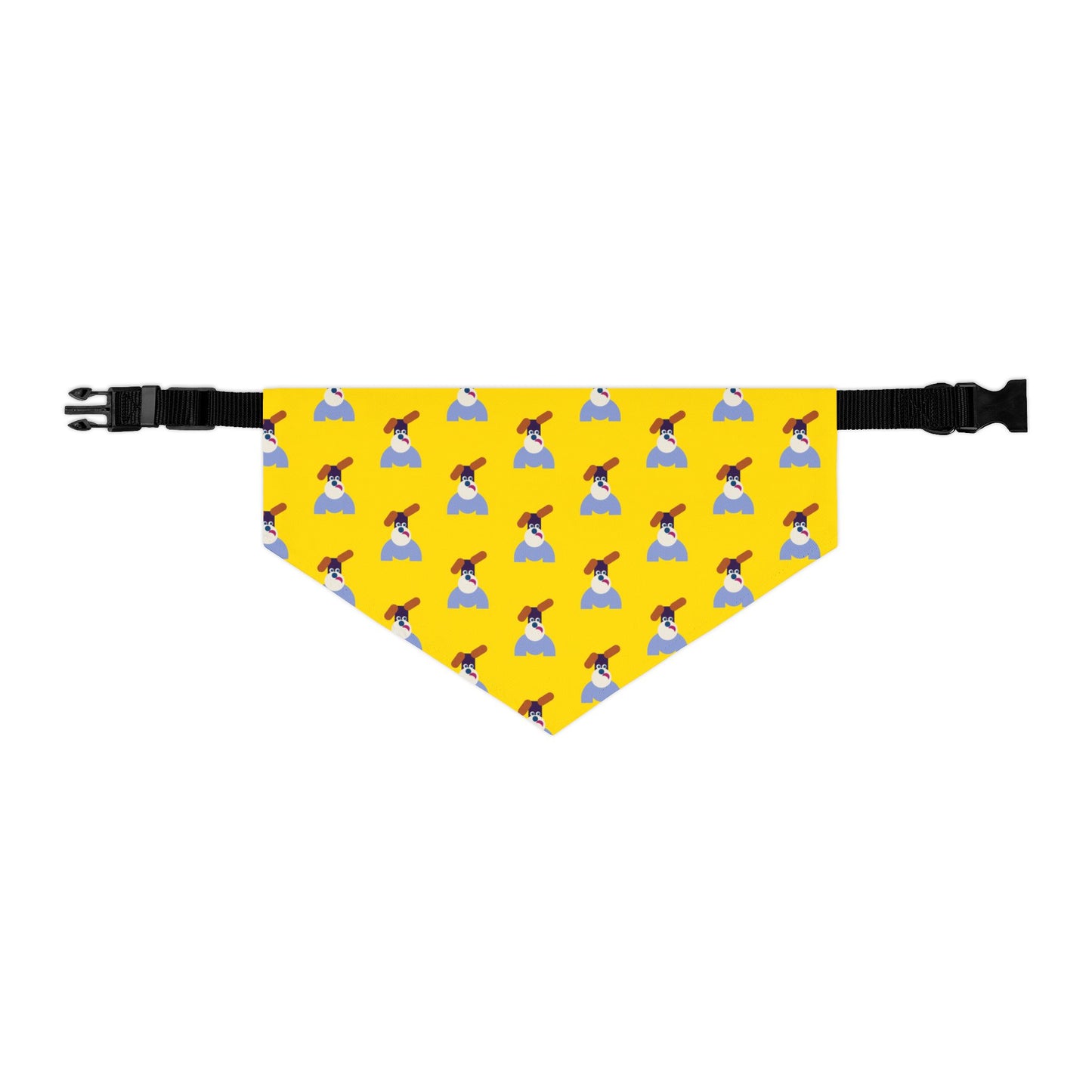 Pet Bandana Pattern Yellow Background