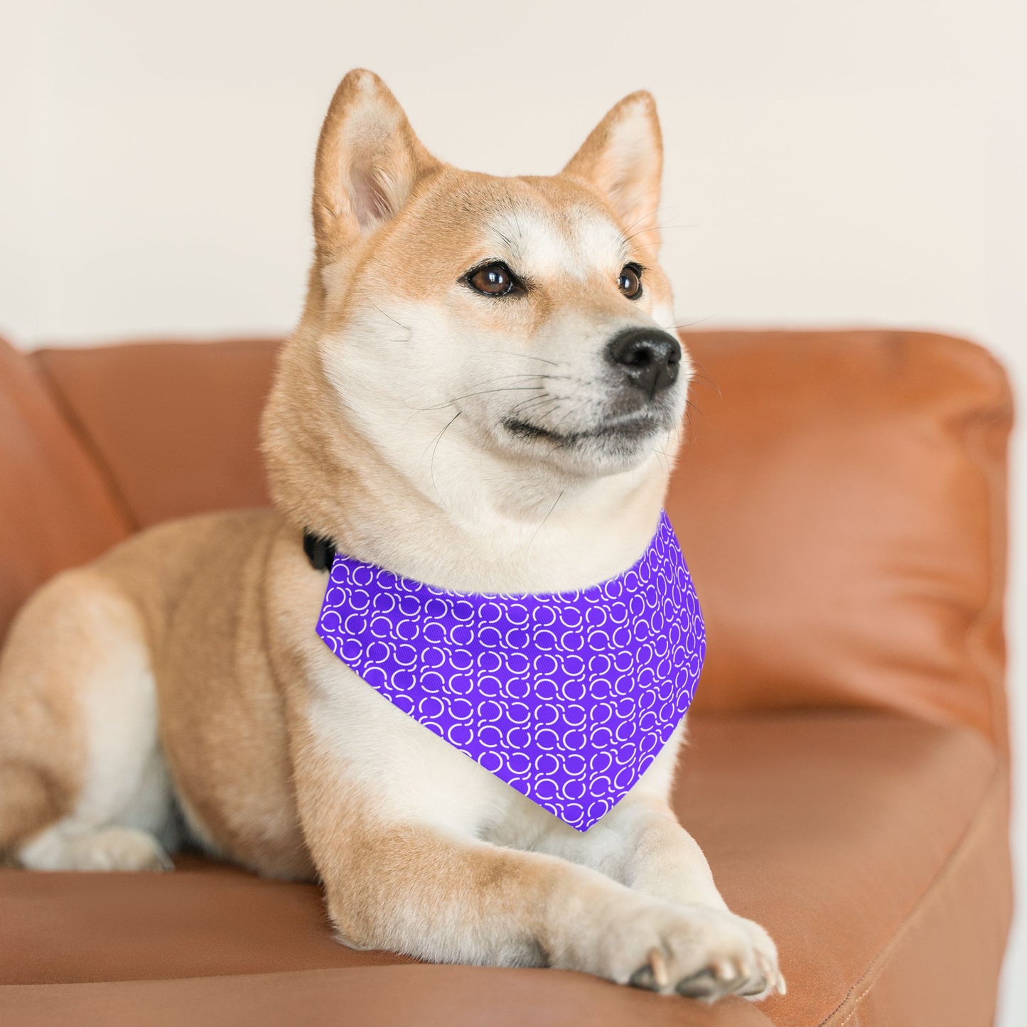 Pet Bandana Pattern Purple