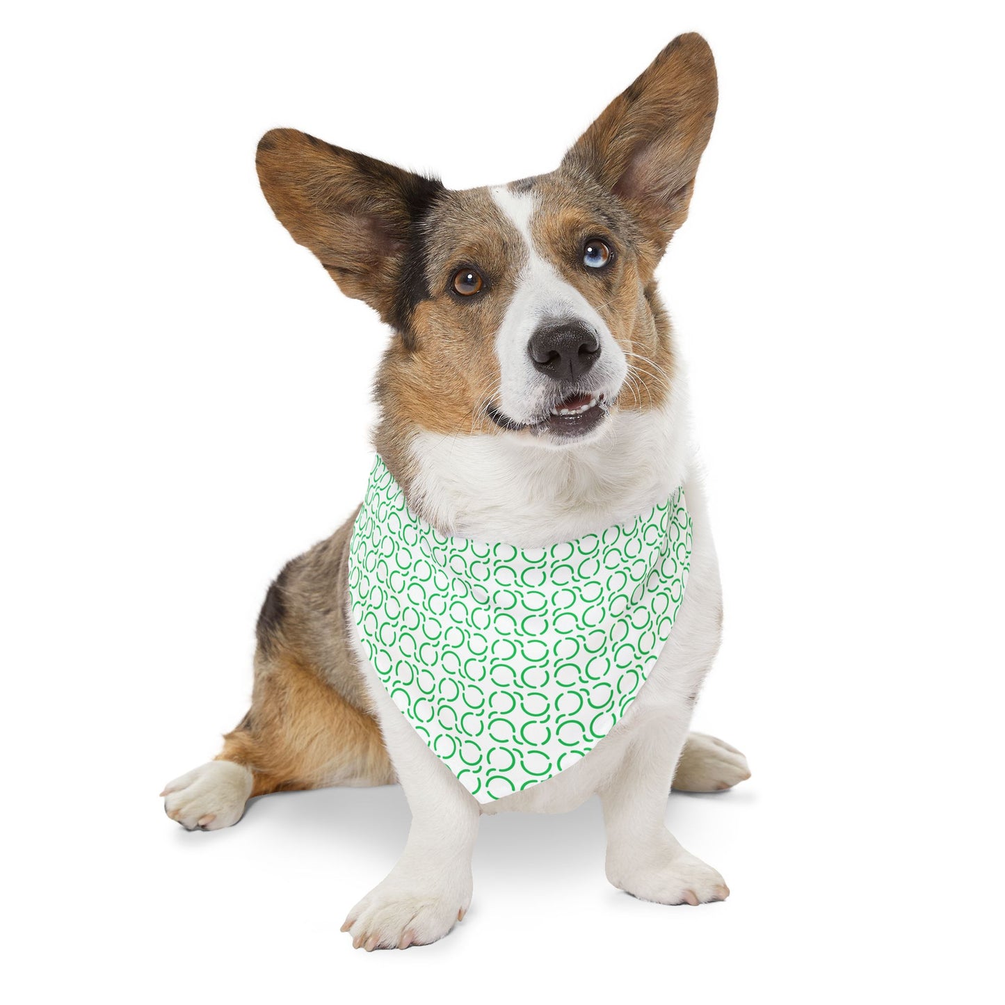 Pet Bandana Pattern Green