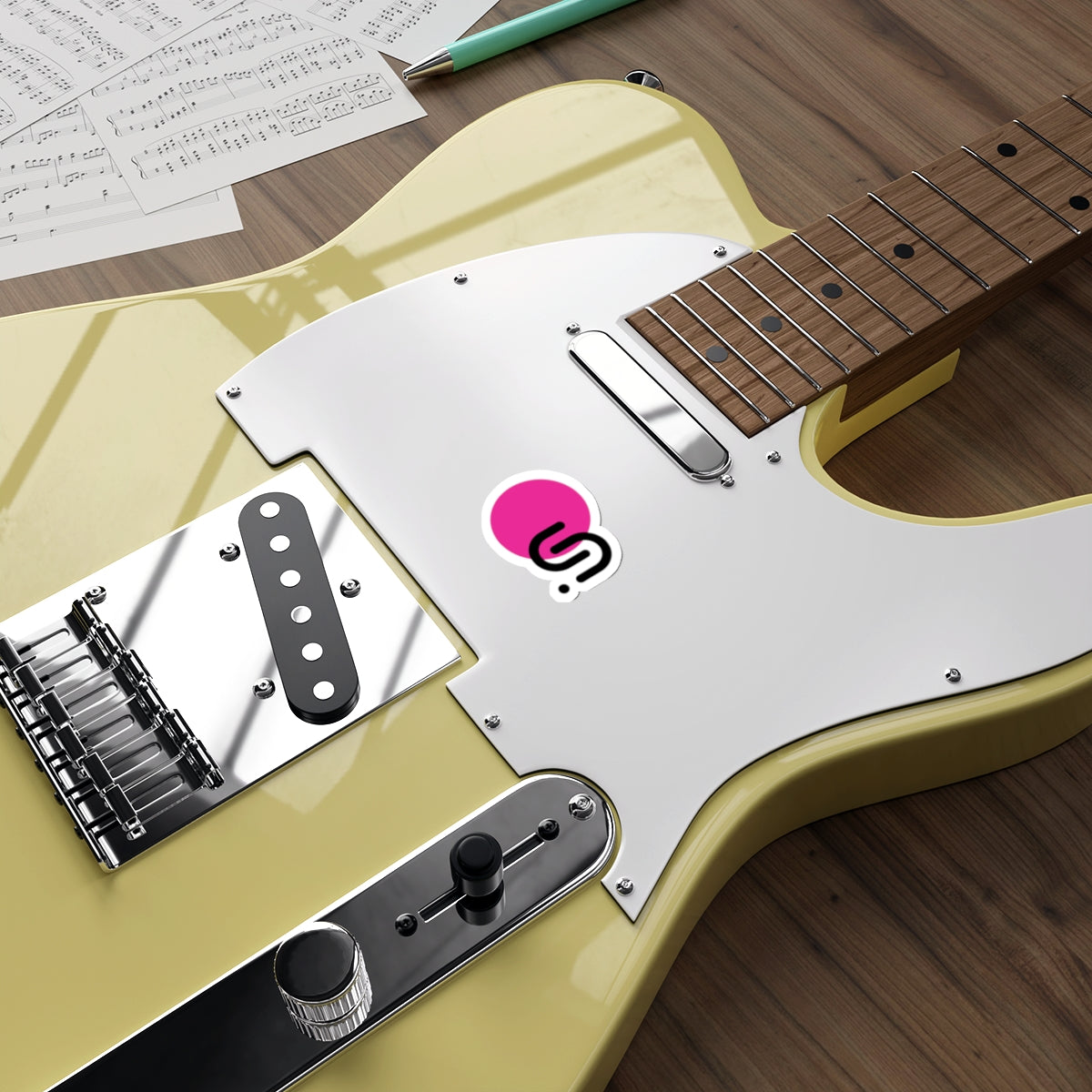 UNI Logo Pink Sticker