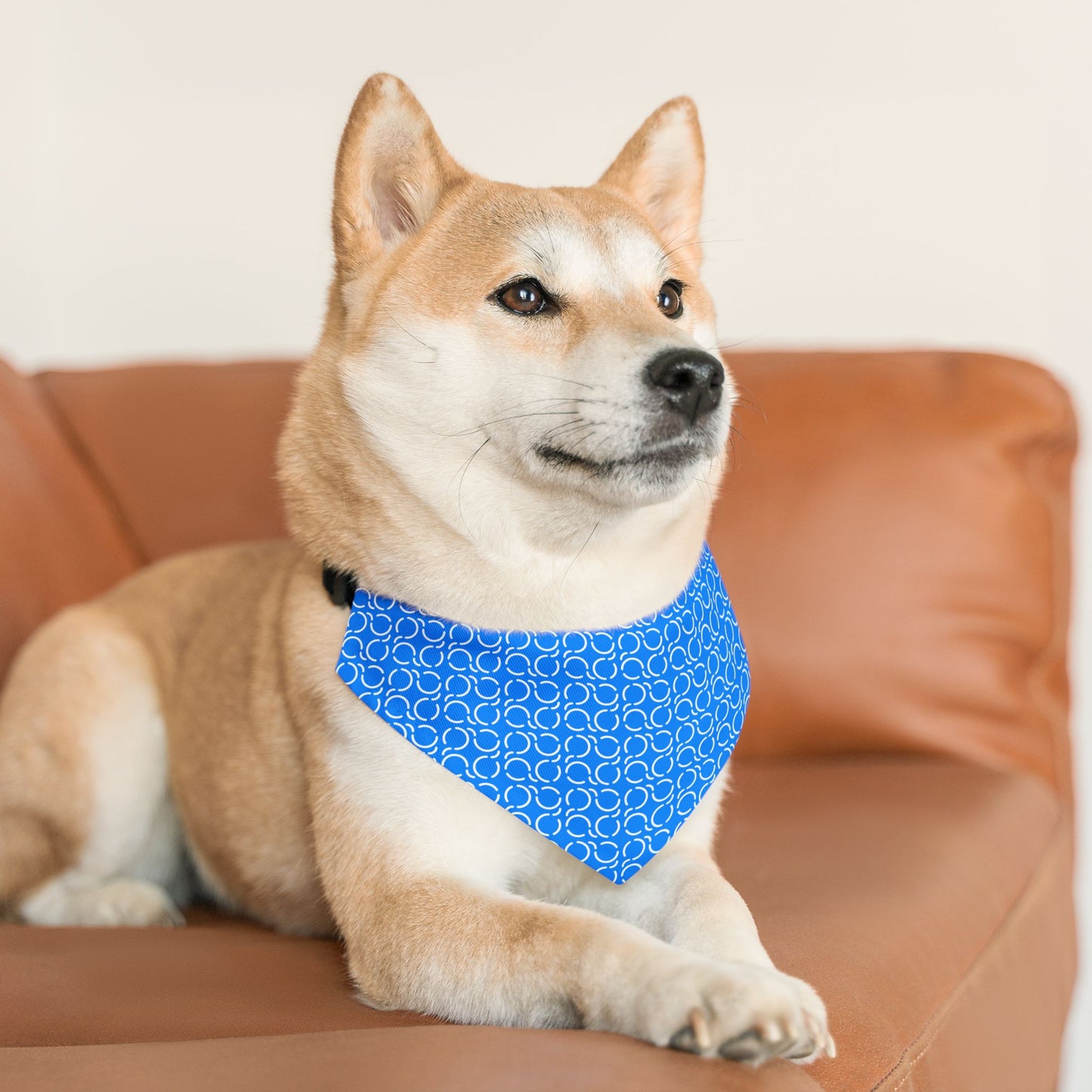 Pet Bandana Pattern Blue