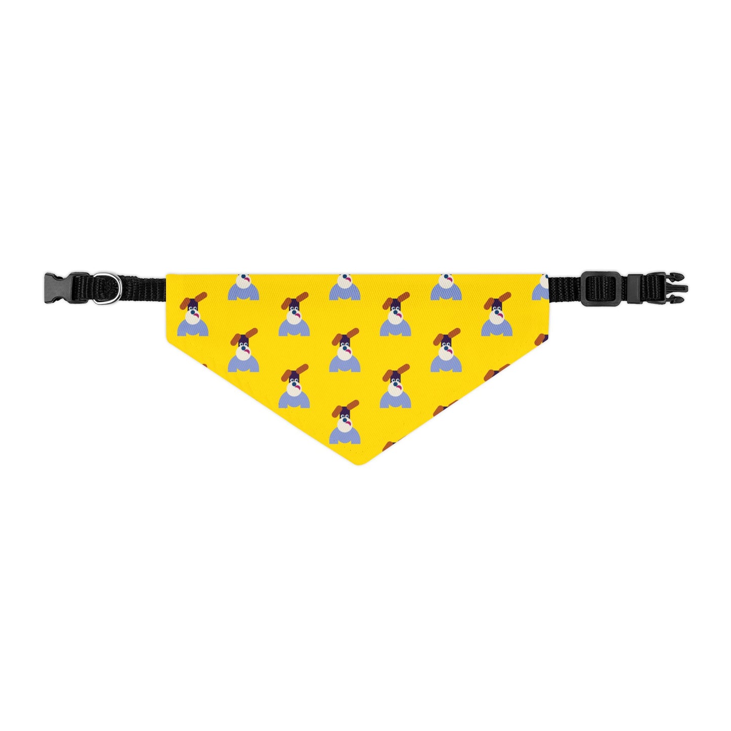 Pet Bandana Pattern Yellow Background