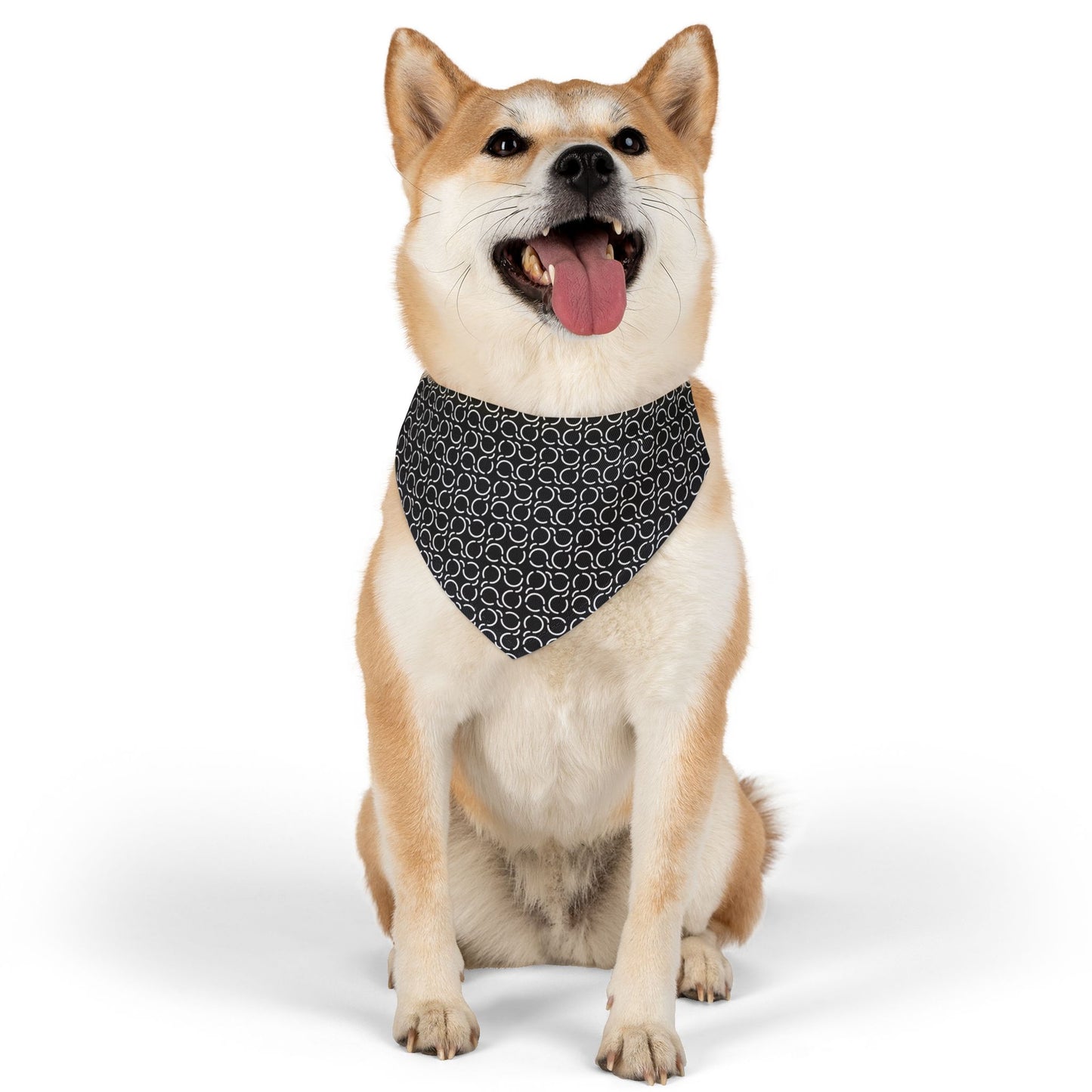 Pet Bandana Pattern Black