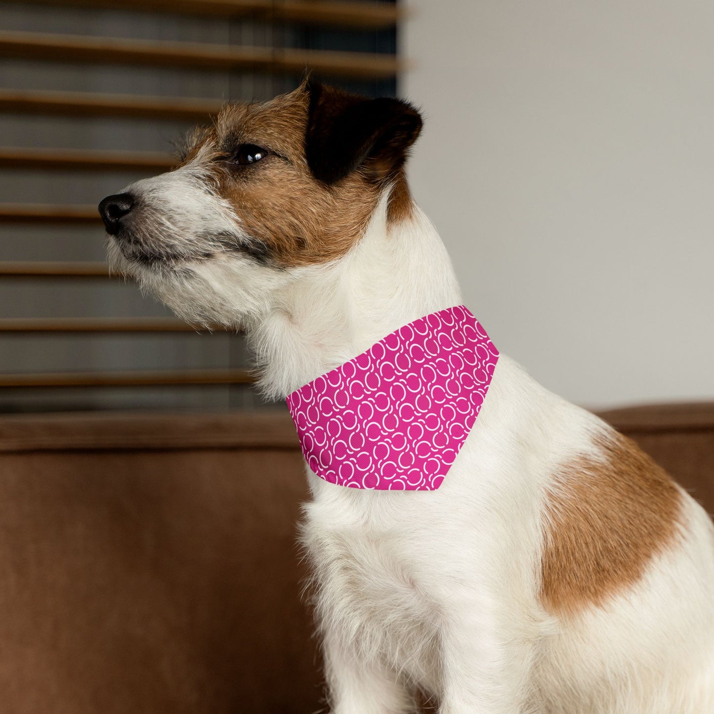 Pet Bandana Pattern Pink Background