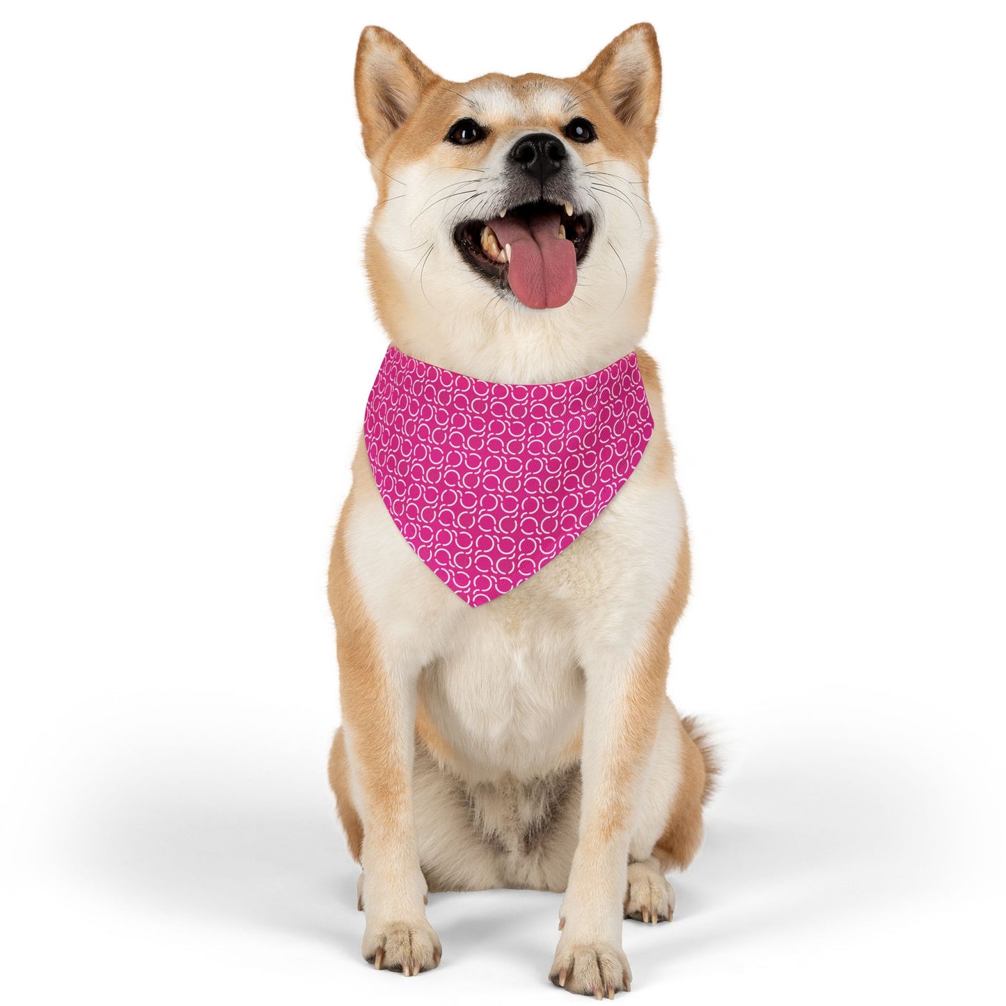 Pet Bandana Pattern Pink Background