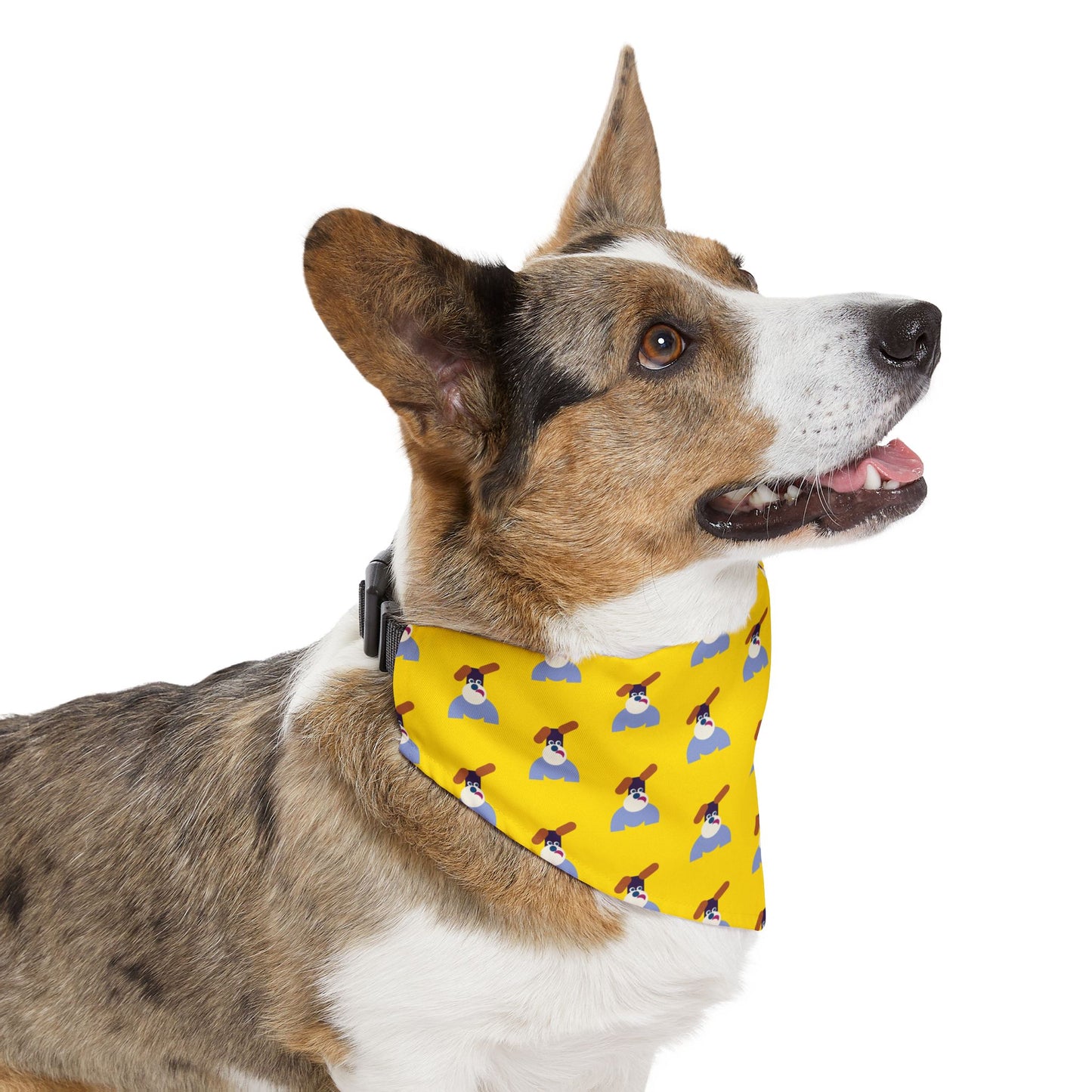 Pet Bandana Pattern Yellow Background