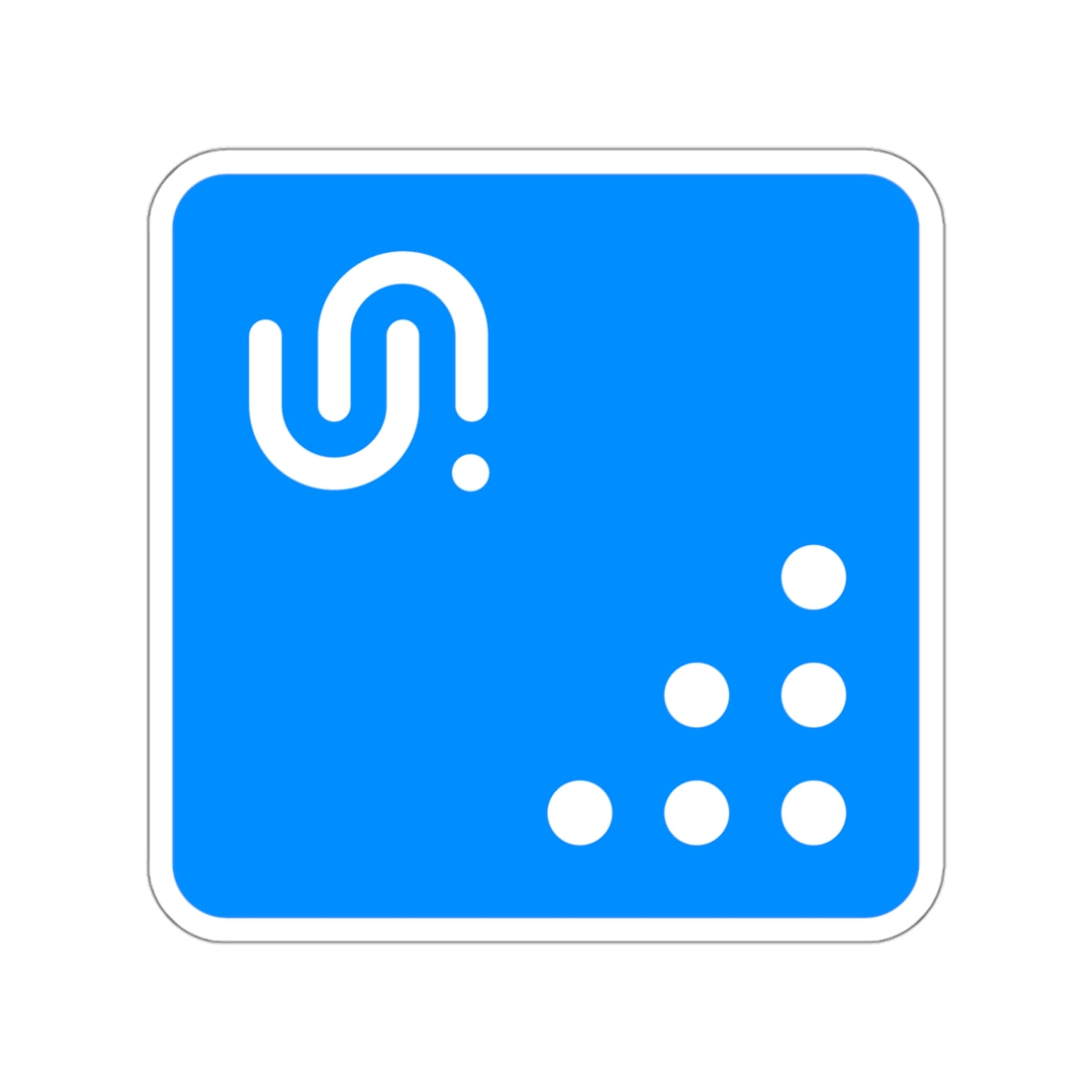 UNI Blue Sticker
