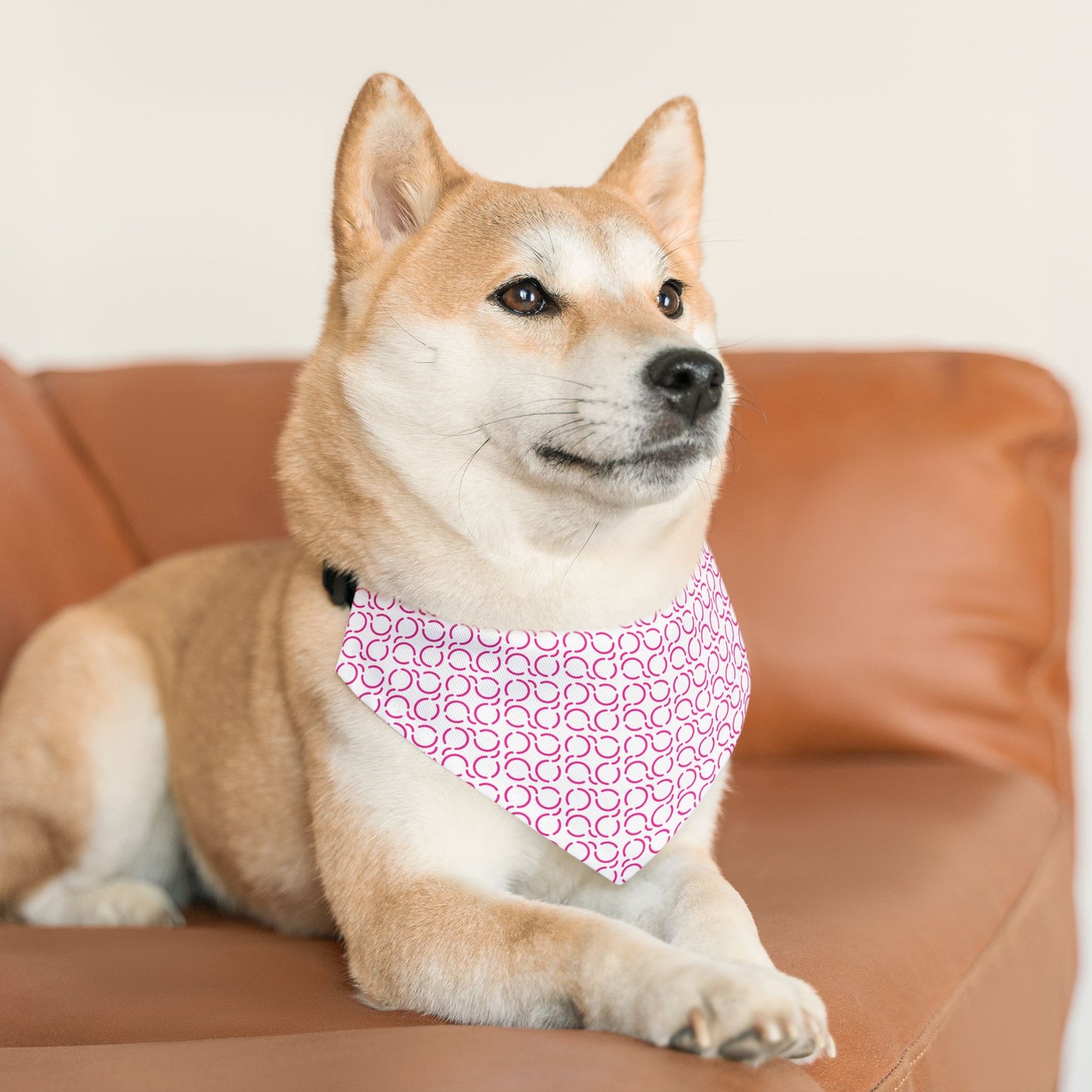 Pet Bandana Pattern Pink