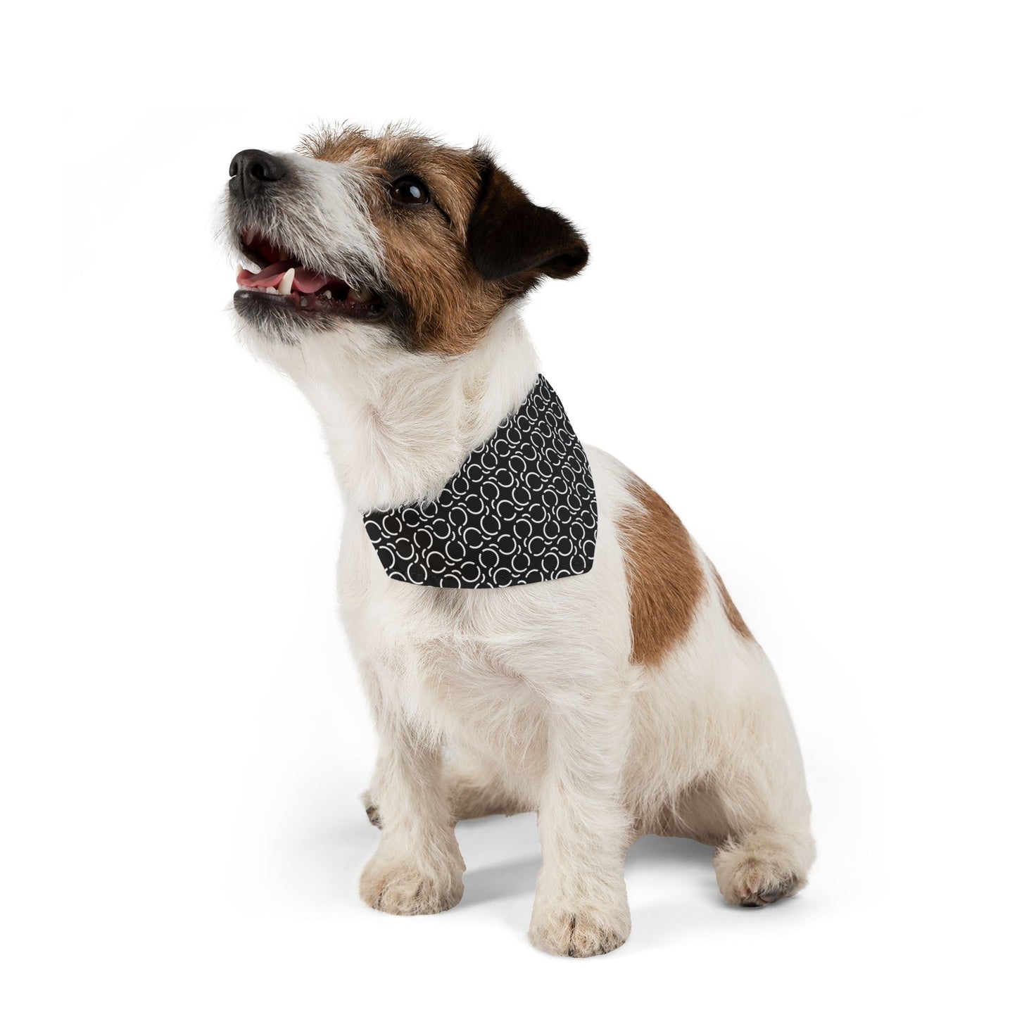 Pet Bandana Pattern Black