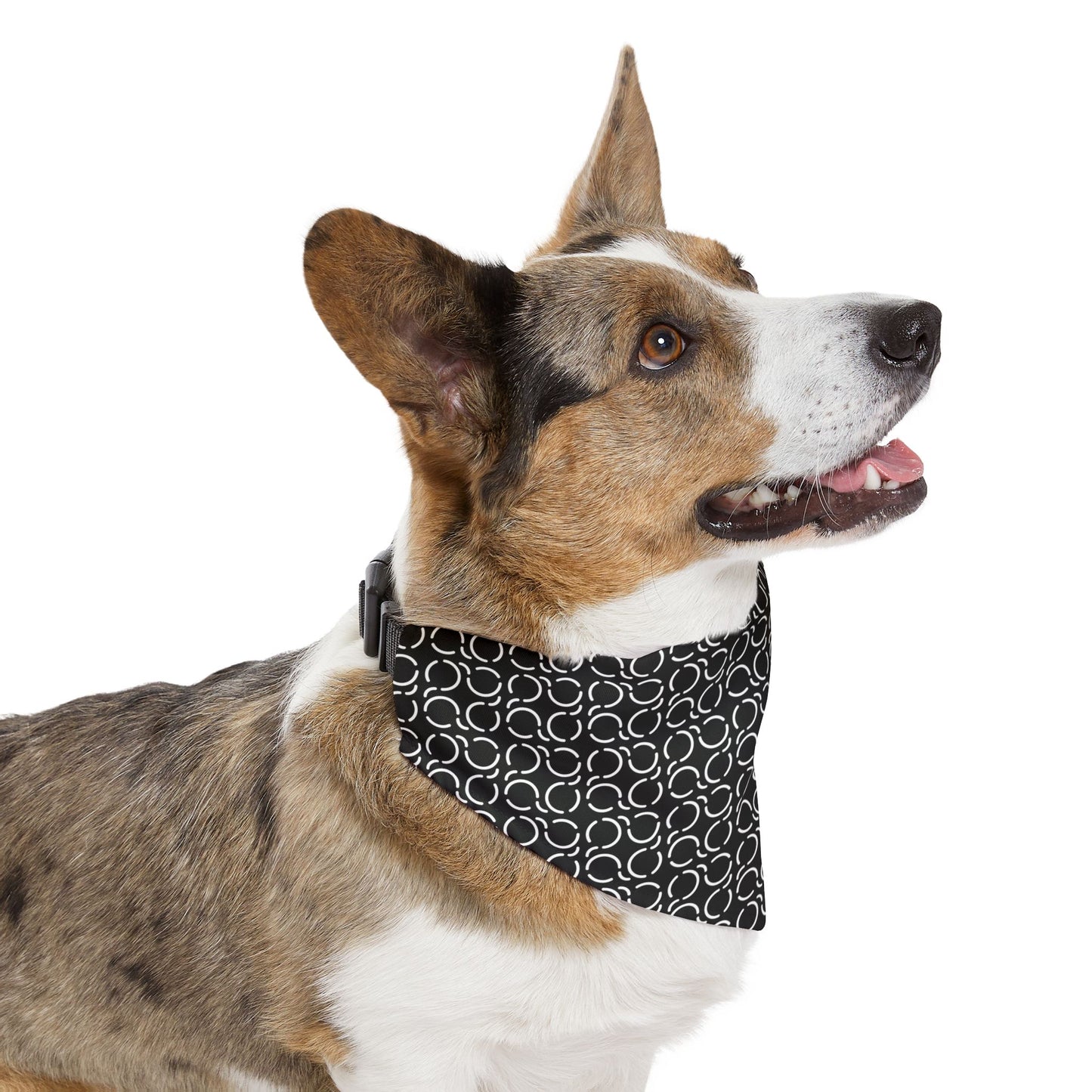 Pet Bandana Pattern Black