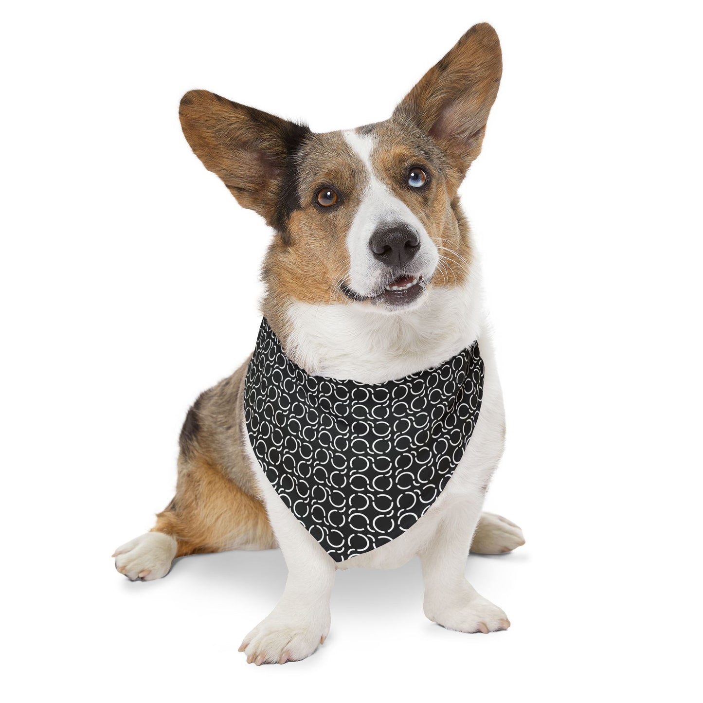 Pet Bandana Pattern Black
