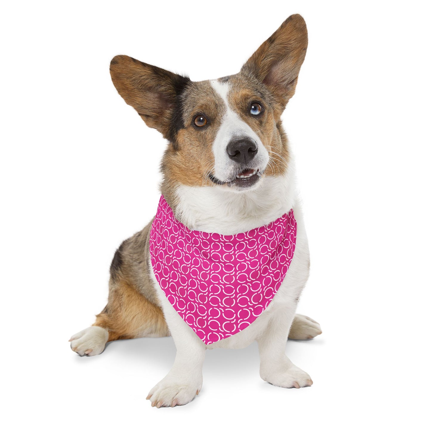 Pet Bandana Pattern Pink Background
