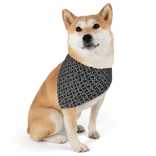 Pet Bandana Pattern Black
