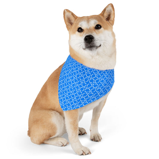Pet Bandana Pattern Blue