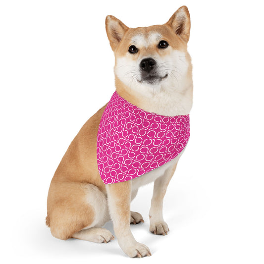 Pet Bandana Pattern Pink Background