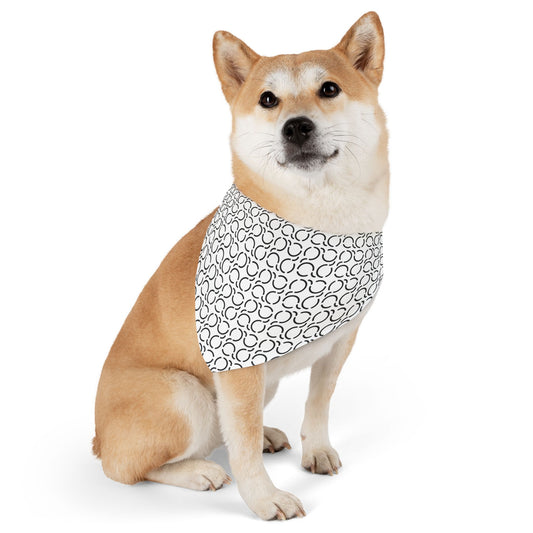 Pet Bandana Pattern White