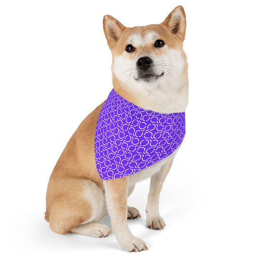 Pet Bandana Pattern Purple
