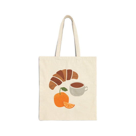 Croissant Canvas Tote Bag