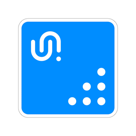 UNI Blue Sticker