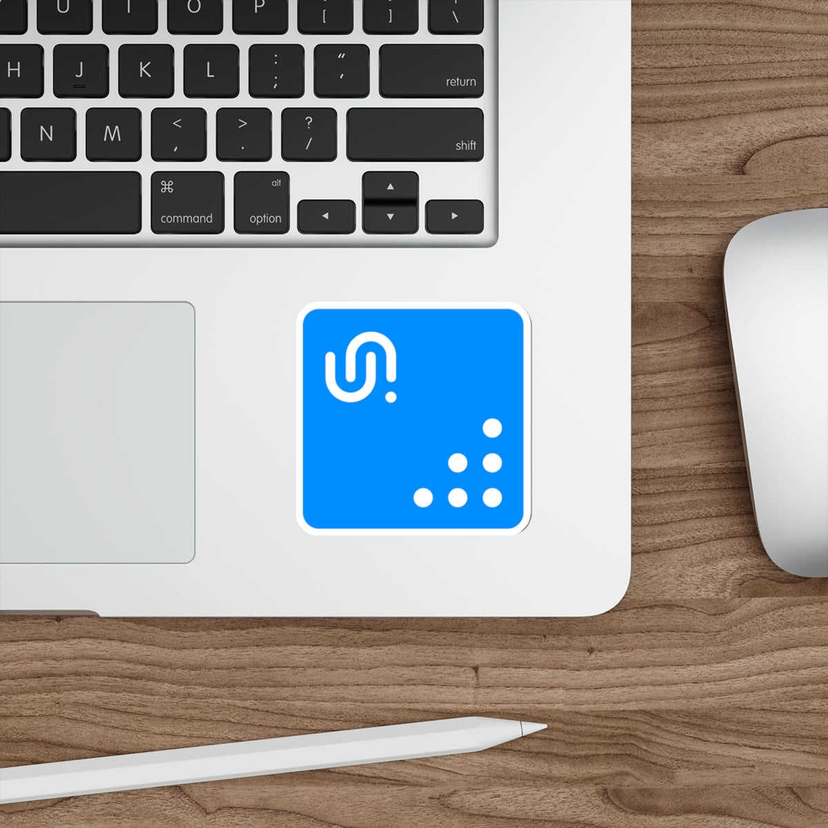UNI Blue Sticker