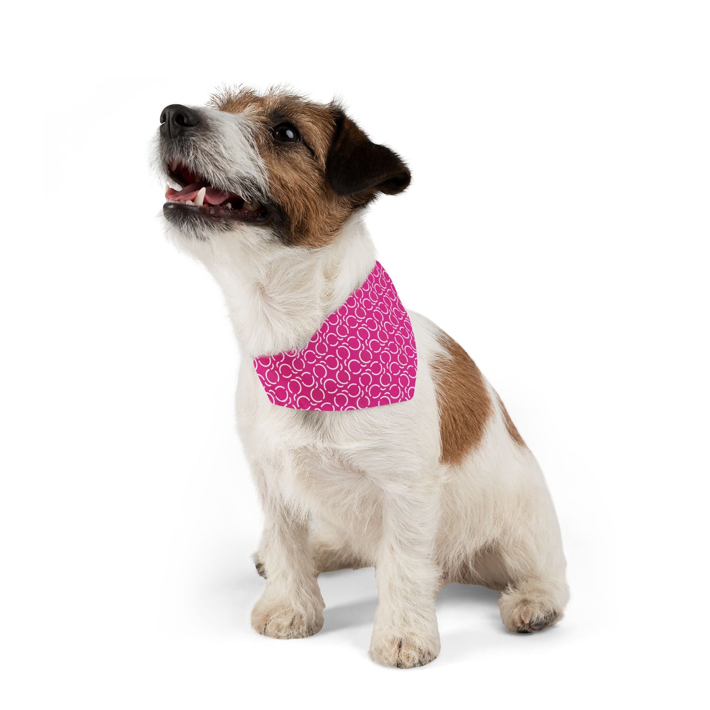 Pet Bandana Pattern Pink Background